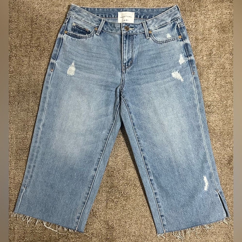 Habitual Light Blue Distressed Jean Shorts